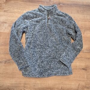 Women’s Gray Alpine Sherpa Half-Zip Pullover Hoodie Small